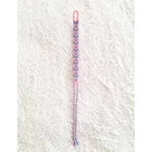 Friendship Bracelet (Pink/Blue Hearts)